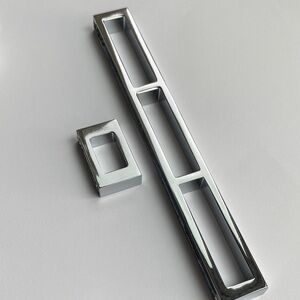 Top knobs unused modernist Sleek Silver Drawer Handle Set